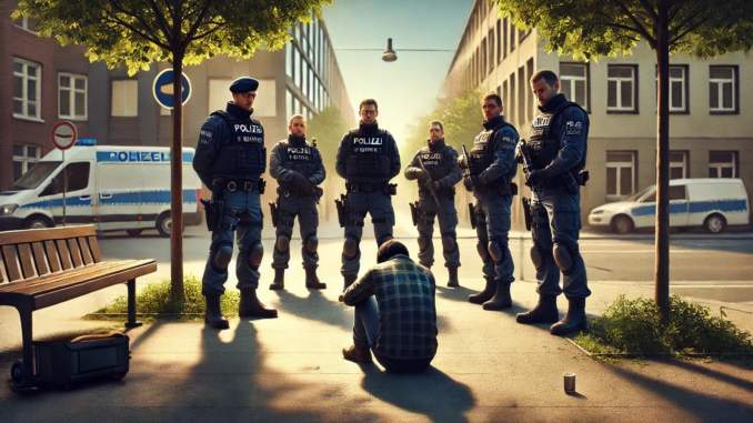 Poilzei und ein psychisch erkrankter Mensch